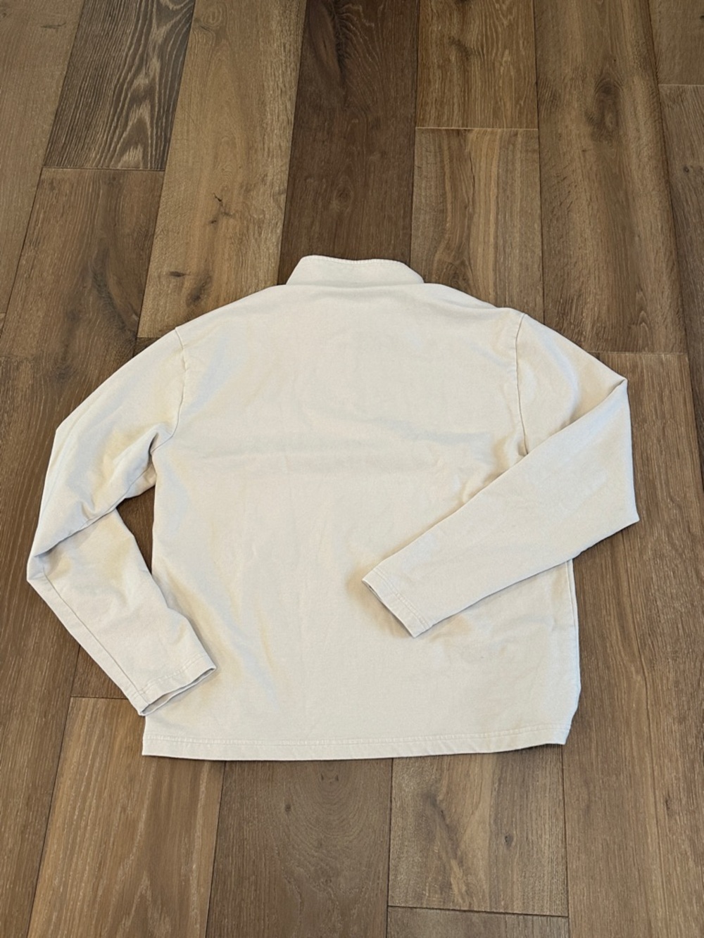 Alo Yoga Double Take long sleeve 1/4 zip medium cream colored - Picture 4 of 5